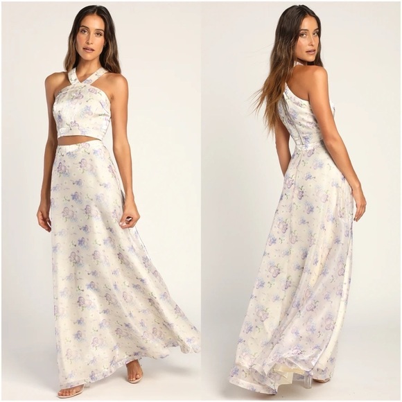 Lulus Dresses & Skirts - LULU’S Gorgeous Entrance Lavender Two Piece Maxi Dress